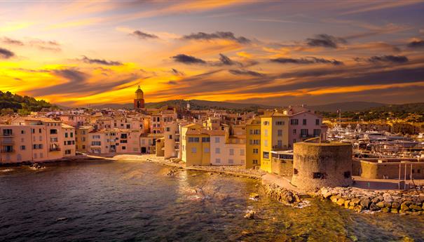 Sunset over Saint Tropez